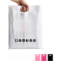 100pcs Custom Plastic Shopping Bags with Logo Personalized Gift Bags for Small Business Boutique Retail Trade Shows Events Party