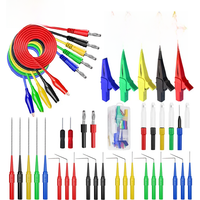 Cleqee P1920 Series Automotive Back Probes Kit Banana Plug To Alligator Clip Multimeter Test Lead Kit with Puncture Needle Tips
