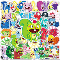 AliExpress GOGOTU 10/30/50pcs Cartoon Happy Tree Friends Stickers Laptop Bike Travel Luggage Funny Graffiit Sticker Decals for Kids Toy Wholesale