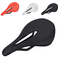 AliExpress BALUGOE Carbon+Leather Road Bike Saddle MTB Bicycle Saddles Mountain Bike Racing Saddle PU Breathable Soft Seat Cushion Carbon Rails