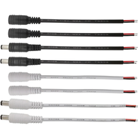 5.5*2.1mm Male Female DC Power Cable Plug Wire Jack Connector Adapter Pigtail White Black For CCTV Camera 5050 3528 LED Strip