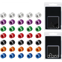 AliExpress riderace RIDERACE 5 PCS Double/Single Bicycle Chainring Bolts CNC Aluminum Alloy 7075 M8 6.5mm 8.5mm Road MTB Bike Crankset Bolt&Nut Set