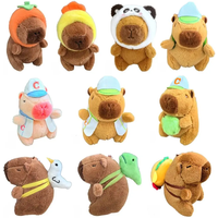 Toy Cartoon Capybara Simulation Capybara Pendant Multicolor Plush Capybara Keychain Accessories Stuffed Animals