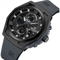 NAVIFORCE NF8051T Luxury Design Men's Watches 30m Waterproof Military Sport with Date Silicone Band Quartz Wristwatch