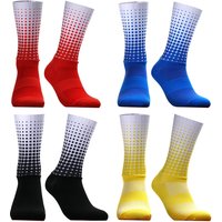 AliExpress Cycling 2024 New Non-slip Style Polka Dot Socks Summer Sports Silicone Pro Outdoor Racing Bike Socks Calcetines Ciclismo