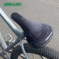 WALGUN BMX Bike Saddle Black/Red for Fixed Gear BMX Bicycles Saddles Flannelette Suede Cover Soft Railed Seat Wheelie Seats