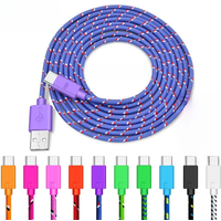 1m/2m/3m Nylon woven USB-A Fast Charging USb-C Type-c data cable Phone Charger Cord For Samsung S23Ultra Huawei P40 Xiaomi 13