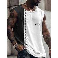 Men's Crew Neck Vest Side Totem 3D Printed Outdoor Street Sleeveless Printed Clothing Sports Casual Plus Men's Sports Vest