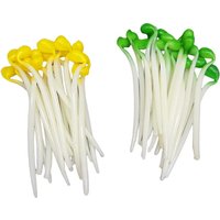 20pcs Elastic Stress Relief Toy Interest Bean Sprouts Stretch Simulation Yellow Bean Sprouts Decompression Props Kitchen Decor