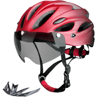 AliExpress NONE Bike Helmet with LED Tail Light Adult Cycling Helmet Fit 58-62cm Lightweight Breathable Colorful Bicycle Helmets Accessories