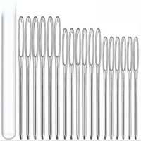 18/12pcs 7/6/5.3cm 3 Sizes Large Leather Hand Sewing Needles big Eye Needle Embroidery Tapestry Home Wool DIY Sewing Needles