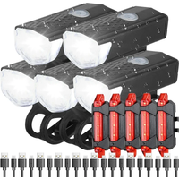 AliExpress cycle zone Bike Light Set Bicycle Headlight Taillight Rechargeable Front and Rear Set MTB Bike Flashlight Cycling Lamp Bicycle Accessories