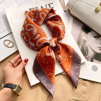 70cm Hair Print Silk cool Feeling Scarf For Women Fashion NeckTie Hand Bag Foulard Wrist Kerchief Shawl Wraps Hajib Lady