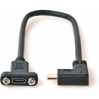 Hoqo USB 3.1 Type c Extension Cable with Panel Mount Screw,USB C female to USBc Male extending Wire Extender Data Cord