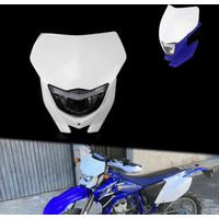 AliExpress Aizome White H4 Dirt Bike Motocross Headlight Fairing Universal Headlamp For Yamaha WR250 WR450 TTR WR Enduro Supermoto Head Light Mask