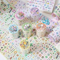 Mr. Paper, 300cm/roll,cute Little Animal Mini Cartoon Pattern Adhesive Tape Sticker, Scrapbook Notebook Diary Decoration Sticker