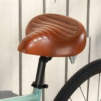 AliExpress West Biking WEST BIKING Widen Bicycle Saddle Retro PU MTB Bike Cushion Comfortable Spring Shock Absorption Bike Saddle Cycling Accessories