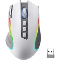 Redragon M612 PRO RGB BT 2.4G Gaming Gamer Mouse, 8000 DPI Wireless Optical 9 Programmable Buttons 7 Backlit Modes, B