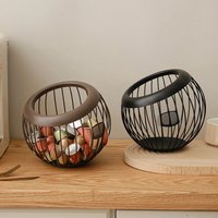1pc Creative Iron Coffee Capsule Organizer Fruit Snack Storage Rack Multifunctional Hollow Pod Diagonal Basket Household Goods