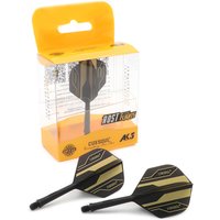 CUESOUL New Launch AK5 Integrated Dart Shaft Dart Flights Standard Shape Size M-Golden and Black
