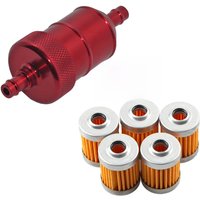 AliExpress NONE 5pcs Reusable Washable Fuel Filter Element+CNC Alloy Petrol Gas Filter For Suzuki Dirt Bike ATV Quad Buggy Motorcycle Scooter