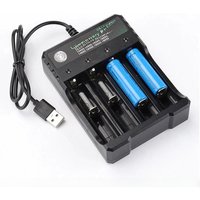 4 Slots 18650 Charger Li-Ion Battery 4.2V USB Independent Charging Portable Electronic 18500 16340 14500 26650 Battery Charger