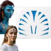 Jake Sully Tattoo Sticker Avatar of Fire Ash Neytiri Cosplay Adult Face Temporary Tattoo Paster Costume Accessories Halloween