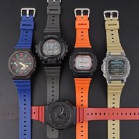 Replacement 16mm Square Hole Watch Strap for Casio G-Shock GW6900 GW-690 GA-2100 9052 Compatible Convex Interface Watchband
