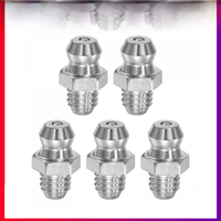 10/20PCS Stainless Steel Grease Nipple Straight Hydraulic Grease Nipple Male Thread Fitting For Auto Bearings Accessories