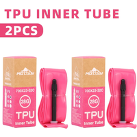 2PCS TPU road bicycle inner tube, Presta valve, 700x23-32C, 28G French valve, road bicycle