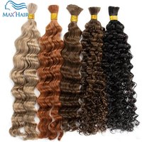 Cuticle Aligned Loose Deep Wave Bulk Human Hair For Braiding Unprocessed No Weft Raw Indian Bundles Human Hair Bulk Extensions
