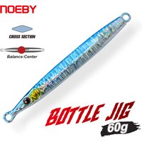Noeby Metal Jig Fishing Lure 60g Slow Jigging Bottle Jigs Shore Casting Artificial Hard Bait Saltwater Boat Fishing Lures