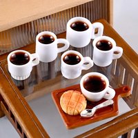 1Set 1:12 Dollhouse Miniature Accessories Resin Coffee Drink Cup Model Simulation Water Cup Toy Doll House Decoration