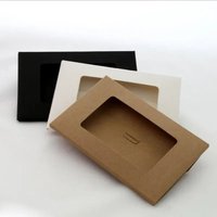 20PCS/lot Vintage Hollow Design Black / White / Brown Kraft Paper Envelope Postcard Boxes Greeting Photo Post Card Package Bag