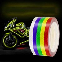 AliExpress NONE 1cmx8m Bike Reflective Stickers Cycling Fluorescent Reflective Tape Bicycle Adhesive Tape Safety Decor Sticker Accessories