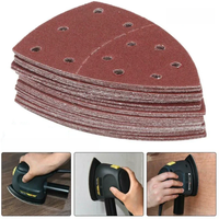40Pcs Detail Palm Sander Mixed Grit for Fast Removal or Rough Flaking Abrasive Triangle Sandpapers Sheets for Bosch Psm 100A