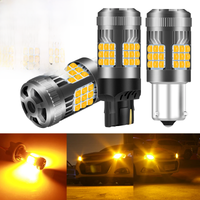2PCS 1156 T20 7440 LED Bulbs With Fan 36SMD BA15S BAU15S Yellow Canbus LED For Turn Signal Car Parking Back Lamps 12V