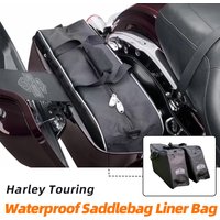 Road Faith Motorcycle Saddlebag Luggage Liner Set Waterproof Tour Pack Saddle Bag for Harley Touring Road Glide Street Glide CVO