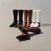 cdtoys CD056 1/12 Female High Heel Mid Length Boots Solid Shoes Model Fit 6'' TBL PH Detachable Feet Solider Action Figure Body
