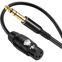 1/4" Jack Plug 6.5mm Male to XLR Female Audio Cable Canon Gold Plated For Instrument Guitar Microhone Bass 1m/2m/3m/5m/10m