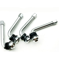 4x 1.8"/ 2.4" 45mm/60mm/70mm TPMS Chrome tire Tyre Valve Stems 90 Degree Angle 2/3 Piece Wheels Fit HRE Forgiato Volk pvr