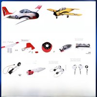 Fms 1400mm T-28d Aircraft Accessories Main Wings Vertical Tail Cockpit Landing Gear Stickers Electronic Retractable Propeller
