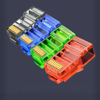 CAT5e Cat5 RJ45 Connector 5e 5 8P8C Modular Plug For Ethernet Cable RJ 45 Ends Crimp Connectors Networking Plugs Max 1mm ID