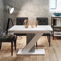 MAVEA Rectangle Dining Table – Modern Dining Table, Elegant White Finish