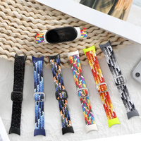 Braided solo loop Strap for Mi band 8 NFC bracelet Elastic adjustable Nylon smartwatch correa Wristband for xiaomi Mi band 8 9