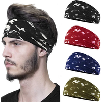 AliExpress vividsun Men's Wide Edge Sports Fitness Sweat Absorbing Headband Running Cycling Outdoor Sports Sweatband