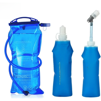 Jungle King Foldable Silicone Soft Flask Water Bottles Outdoors Sport Traveling Running Kettle Hydration Pack Bag Vest 500ML
