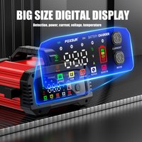 25A/15A Auto- und Motorrad-Batterieladegerät 12V/24V Intelligentes Ladegerät für Lithium AGM GEL Blei-Säure LiFePO4 Batterien