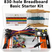 Electronic DIY Basic 830-Hole Breadboard Kit for arduino UNO R3,LED Resistor 9V Cable Wire for Electronic Fun Kit