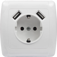2024 new wall electronic socket 5V2A eu standard power outlet with dual home usb plug charger power socket with usb A7